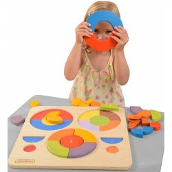 Edukacyjne Puzzle Drewniane Masterkidz Kolorowe Układanka Montessori