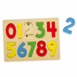 Puzzle Do Nauki Liczenia Drewniana Układanka Edukacyjna Cyferki 123 Viga Toys Montessori