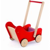 Drewniany wózek dla lalek Pchacz Ciche Koła Viga