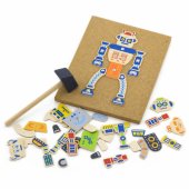 Drewniana Przybijanka Roboty 45 elementów Viga Toys